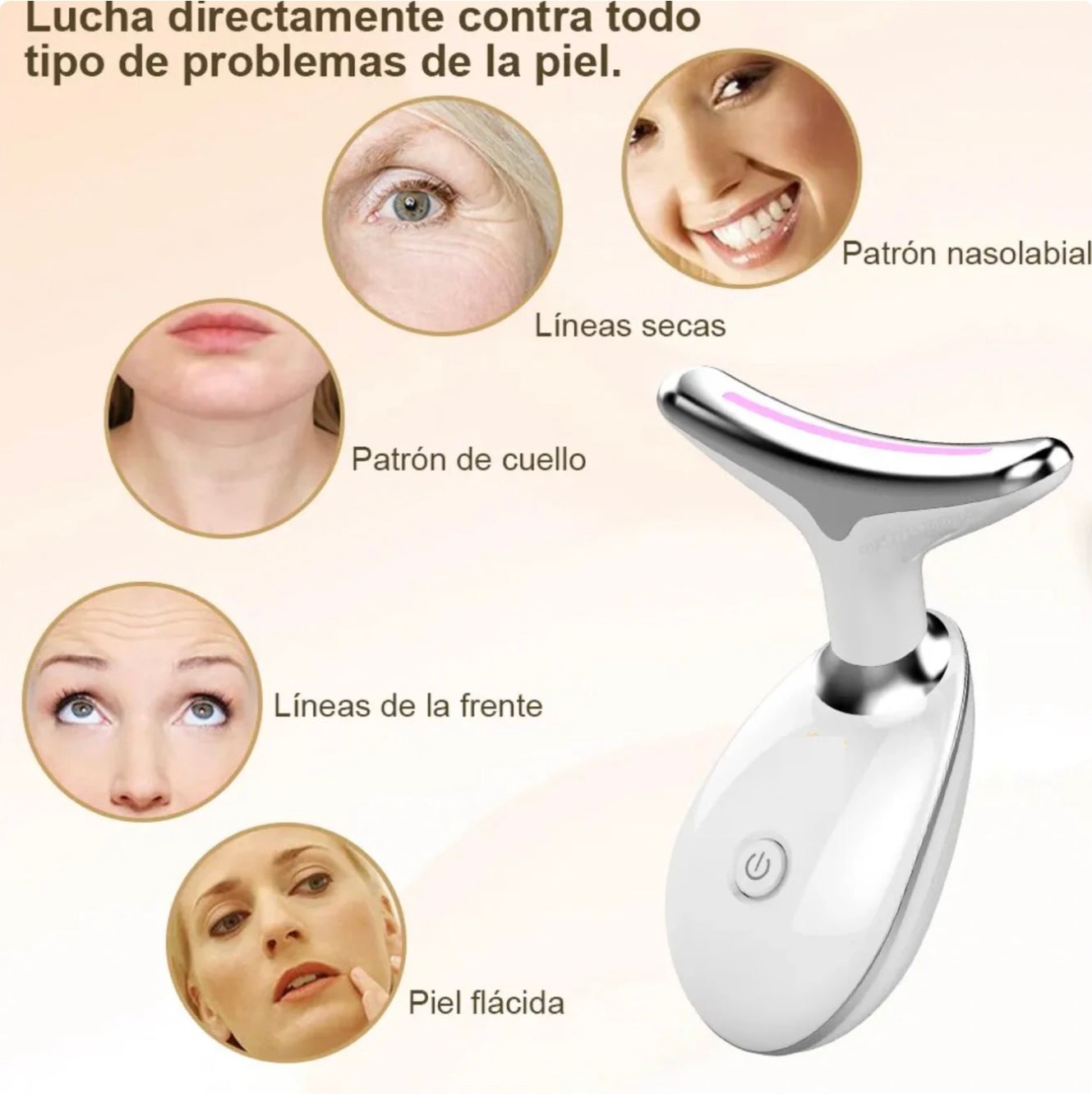Masajeador Facial para el Cuello Blanco